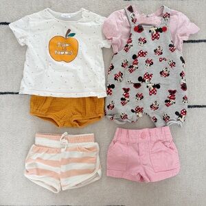 TODDLER GIRL BUNDLE: SUMMER OUTFITS 12-18 MONTHS ZARA DISNEY CIRCO OLD NAVY